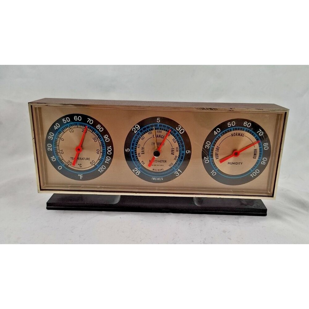 Springfield Instrument Co Desktop Weather Station VINTAGE COLLECTABLE  1960-1970